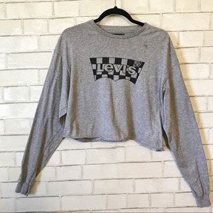 🌻Levi’s Cropped Longsleeve Grey